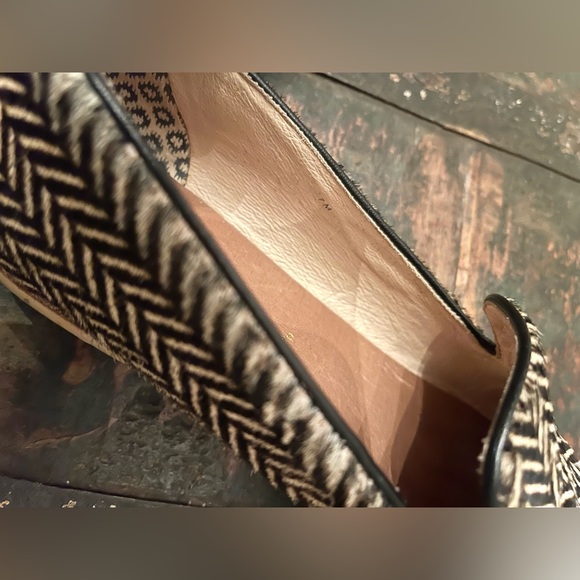 Matt Bernson Pony Hair Loafers Size 7 | Color: Black/Cream - Picture 12 of 13